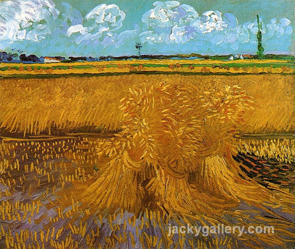 Wheatfield with Sheaves, Van Gogh painting